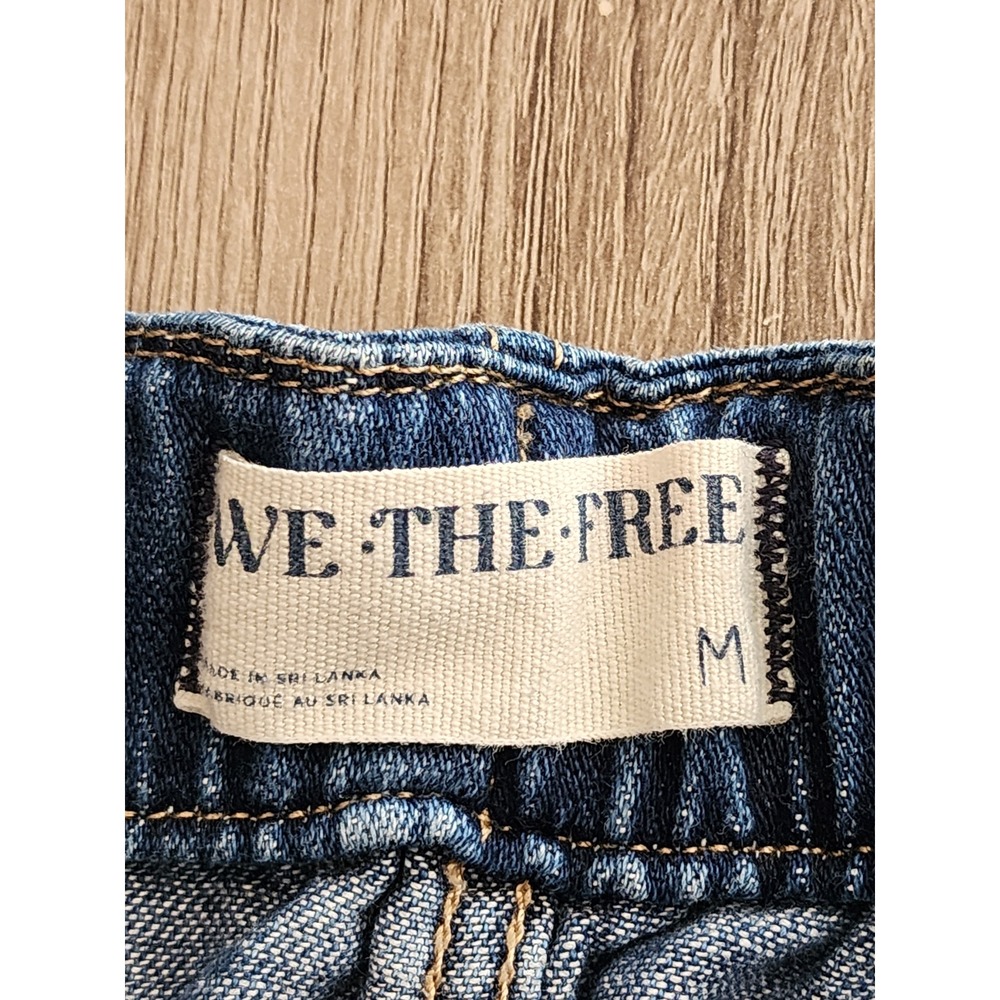 We The Free Free People Silverton Puddle Barrel Jeans Medium Wash Blue Baggy M - Picture 7 of 8